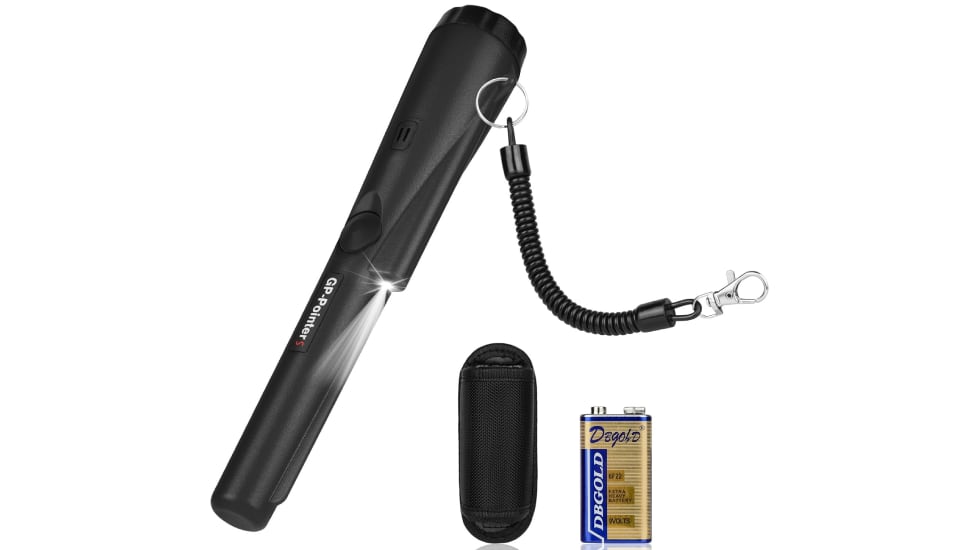 Detector de metales de mano con luz led incluida.