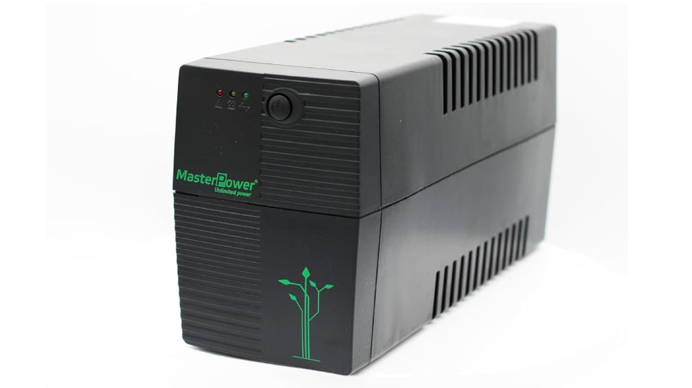 Sistema de alimentación ininterrumpida con doble enchufe.