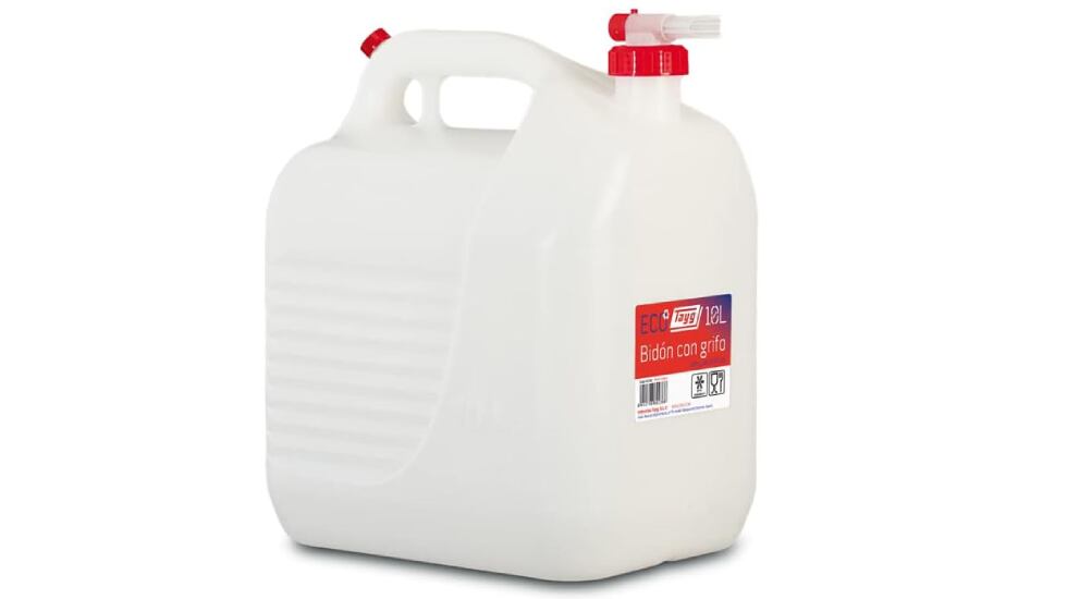 Bidón de 10 litros de capacidad.