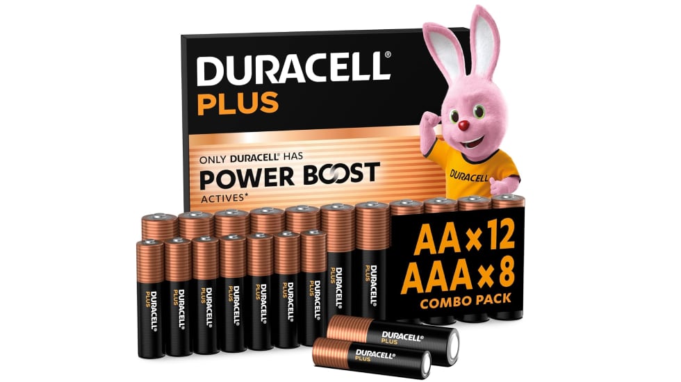 Paquete combinado de 20 pilas AA y AAA, de Duracell.