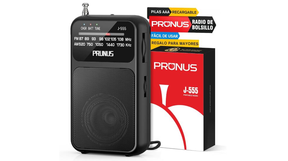 Transistor con toma de auriculares incluida.