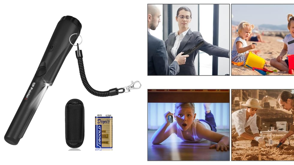 Detector de metales de mano a la venta en cinco colores.