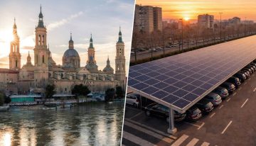 Zaragoza ha tenido una idea para los coches aparcados al sol que se vuelven un horno: montarles un panel solar encima