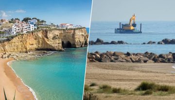 El Algarve está desapareciendo, literalmente. Así que Portugal está fabricando playas con dos millones de toneladas de arena