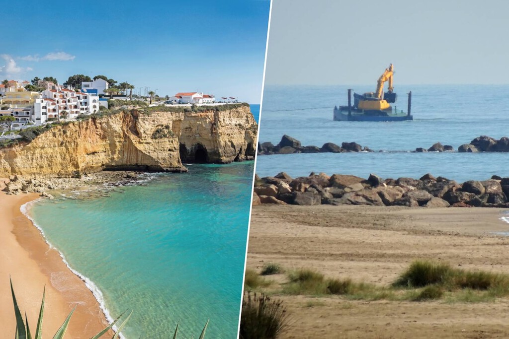 El Algarve está desapareciendo, literalmente. Así que Portugal está fabricando playas con dos millones de toneladas de arena
