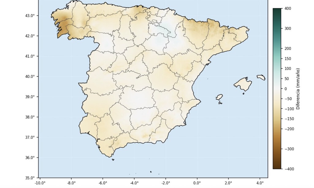 Así ha cambiado la lluvia en España en los últimos 30 años, en mapas: el resultado es claro, alarmante y no hay vuelta atrás