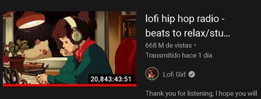 El stream de LoFi Girl en YouTube es terminado por error y ha resultado en quizás el video más largo de la plataforma: 20,843 horas 