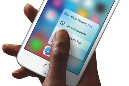 Imagen promocional de Apple cuando presentó 3D Touch con los iPhone 6s
