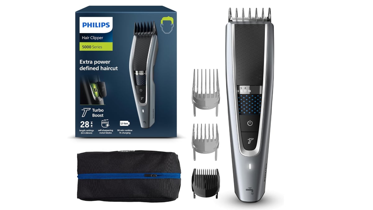 Cortapelos con 28 ajustes de longitud, de Philips.