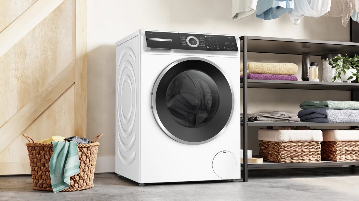 Lavadora de carga frontal de 9 kg, Serie 6 de Bosch.