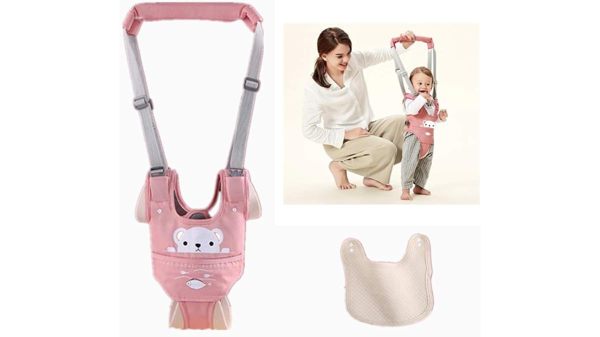 Arnés para bebé con babero.