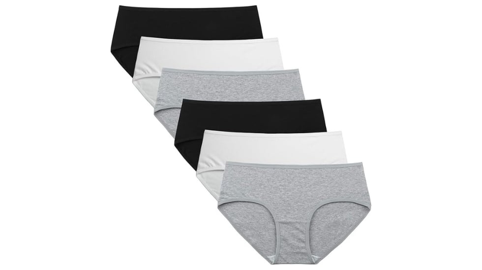 Lote de seis bragas con diseño de cintura media. 