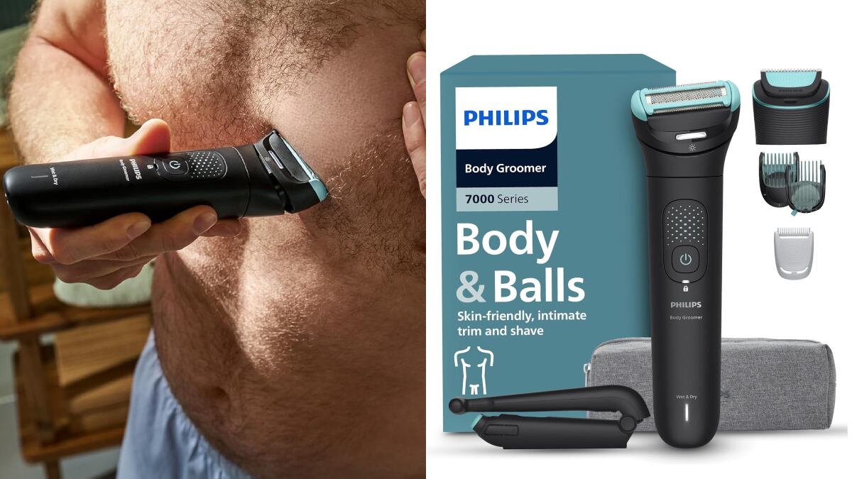 Afeitadora corporal Philips S7000 con cabezal pivotante y luz incluida.