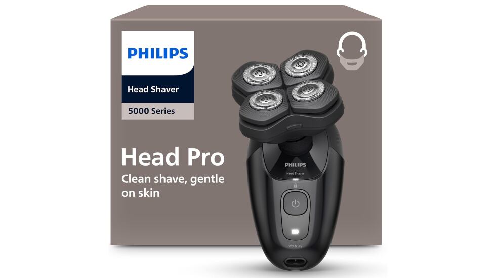 Afeitadora Philips Serie 5000 Pro para rasurar la cabeza.