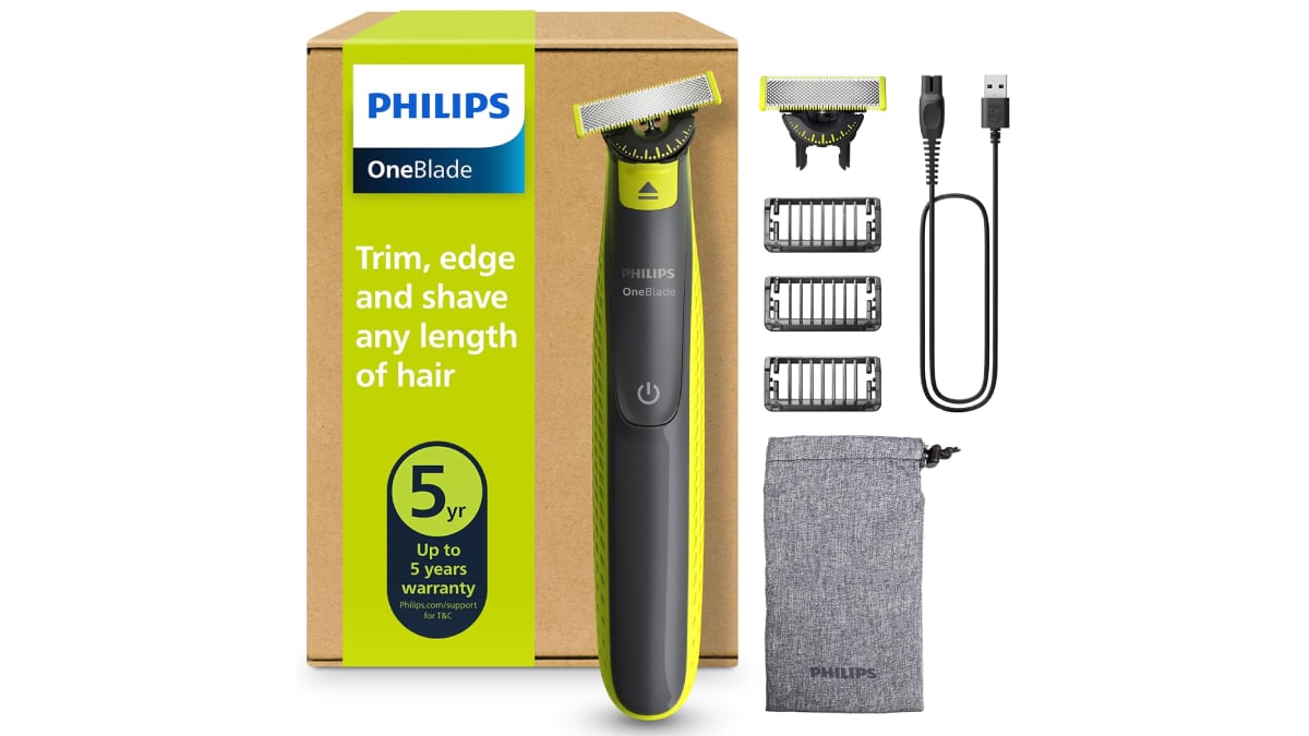 Recortadora y afeitadora eléctrica Philips OneBlade 360.