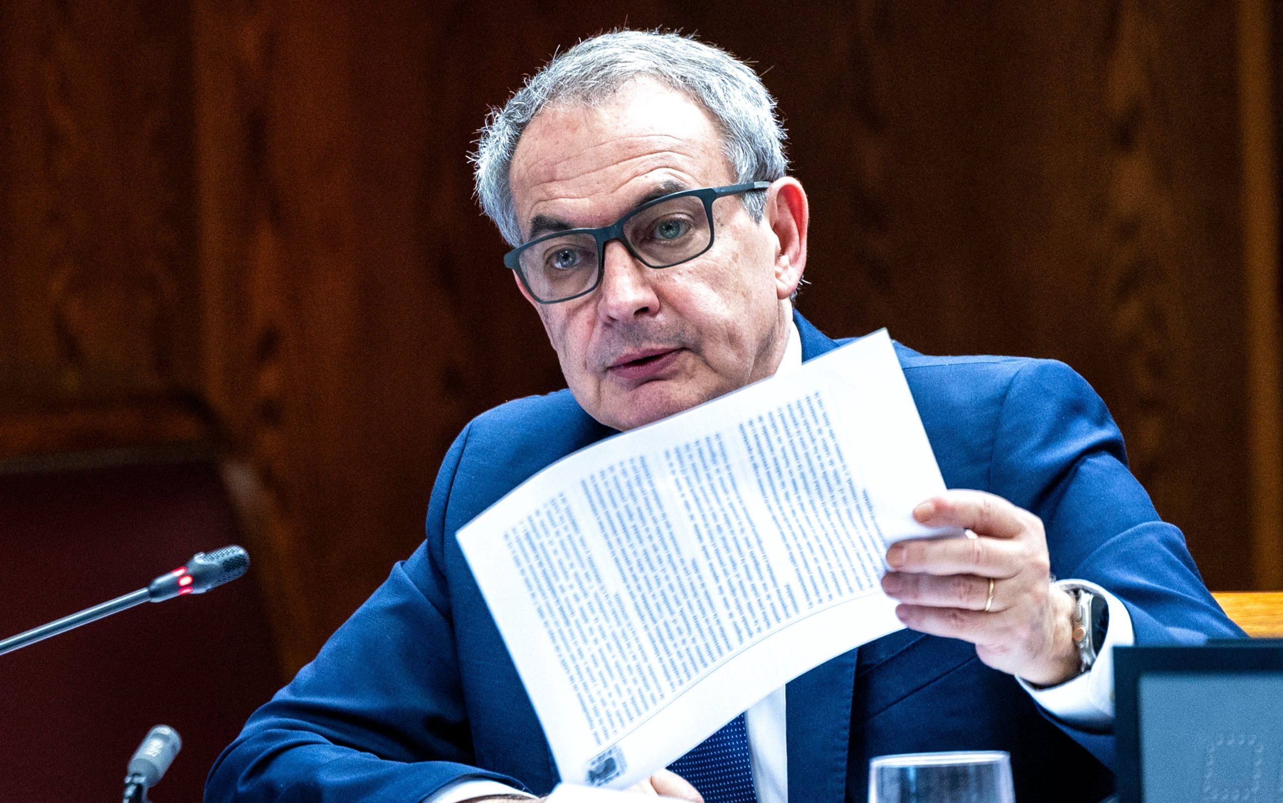 El expresidente del Gobierno José Luis Rodríguez Zapatero en la comisión de investigación del Senado del 'caso Koldo'.