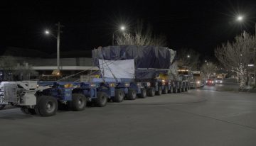 Para mover el cabezal de corte de la tuneladora 'Monica' hizo falta un camión de 152 ruedas. Es la clave para la 'batería de agua' de Australia