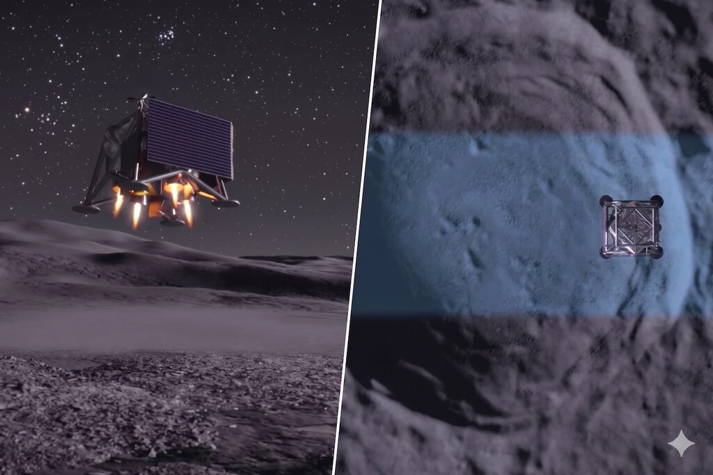 Cuatro drones de la NASA viajarán hasta donde no ha llegado nunca un astronauta: al polo sur de la Luna
