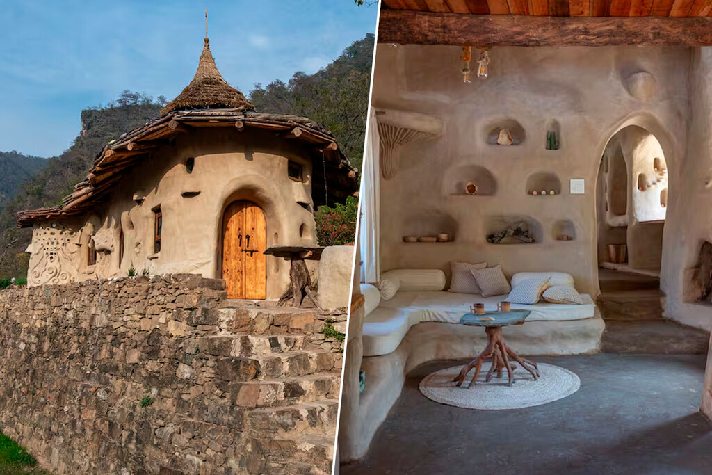 Dos arquitectos huyeron del caos de Nueva Delhi para construir una casa de barro en el Himalaya. Ahora es un Airbnb 