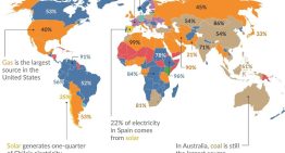 De dónde viene la electricidad en cada país del mundo, contado en un mapa imprescindible