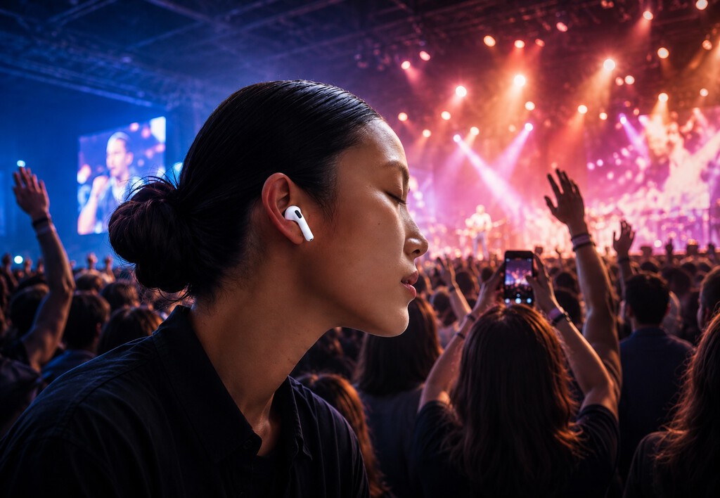Cada vez más personas acuden a los conciertos con AirPods en las orejas. El motivo es simple: funcionan como tapón 