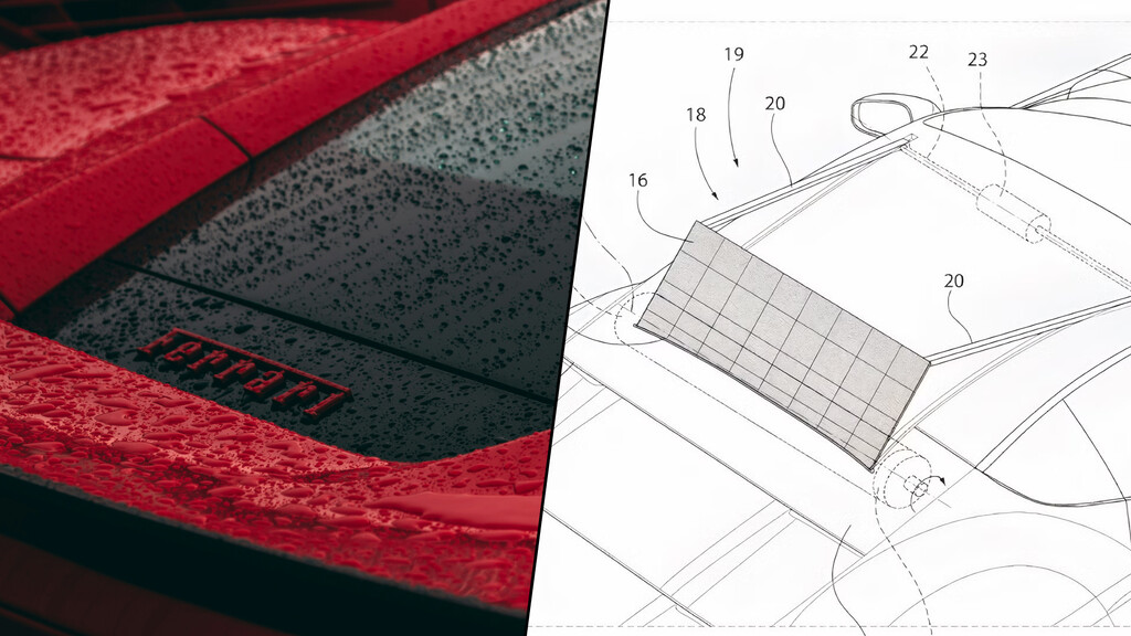 Ferrari quiere que tu coche se cargue solo al sol mientras está aparcado. Una de sus patentes explica cómo 