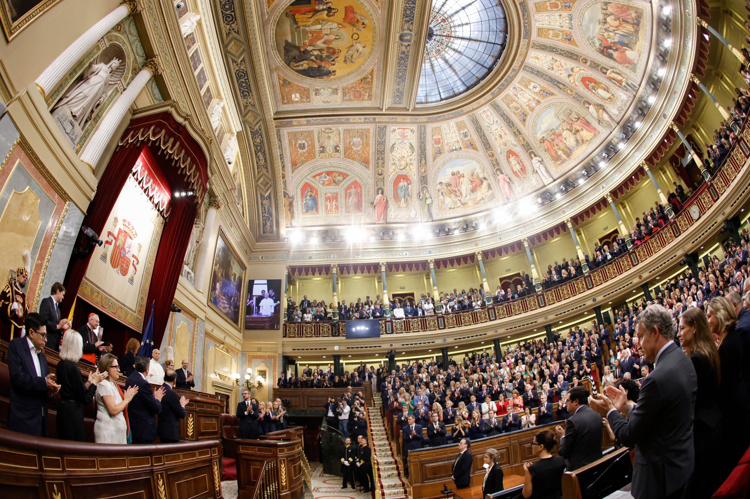 Visita de León XIV al Congreso de los Diputados. 