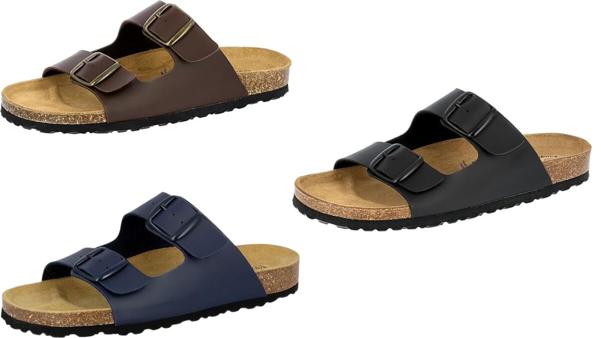 Sandalias tipo Birkenstock.