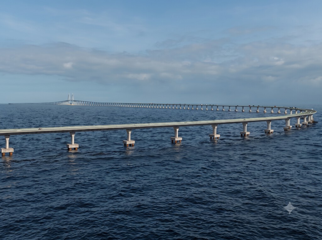 El puente marítimo más largo de todo el Sur de América es made in China: 12,4 kilómetros y 35 años de concesión 
