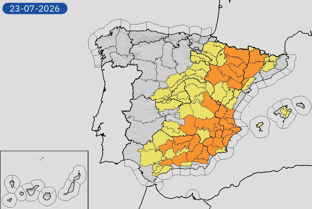 Lo que AEMET llevaba semanas previendo está a punto de hacerse realidad: 44º C en algunos puntos de España 