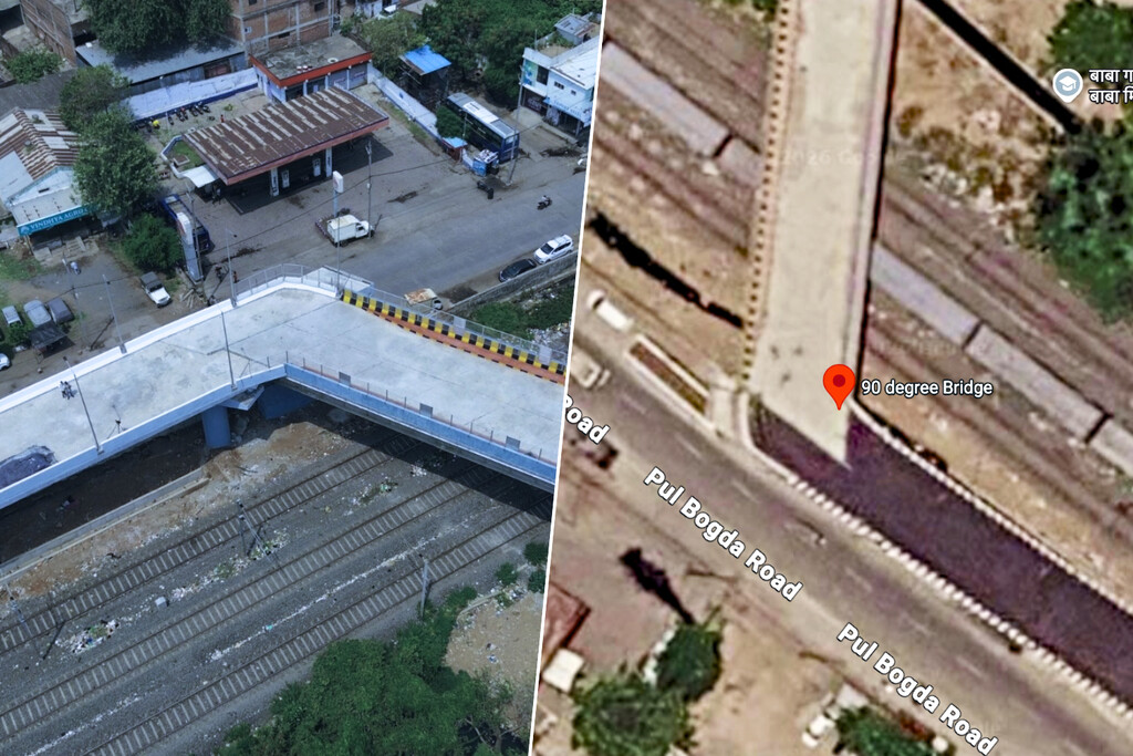 Siete ingenieros, dos empresas y 2,3 millones de dólares después, India se ha encontrado con un problema: un puente de 90 grados 