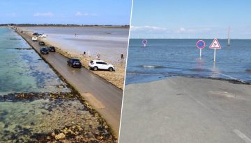 Resulta que en Francia hay una carretera que el Atlántico inunda dos veces al día. Al cruzarla, te juegas un rescate