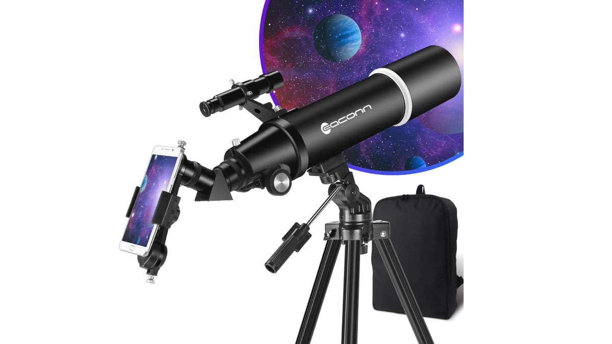 Telescopio de astronomía con trípode incluido.