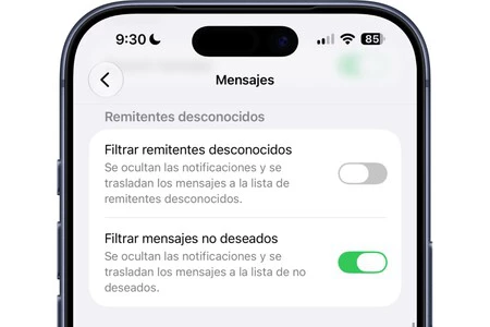 Filtro Spam Sms Ios