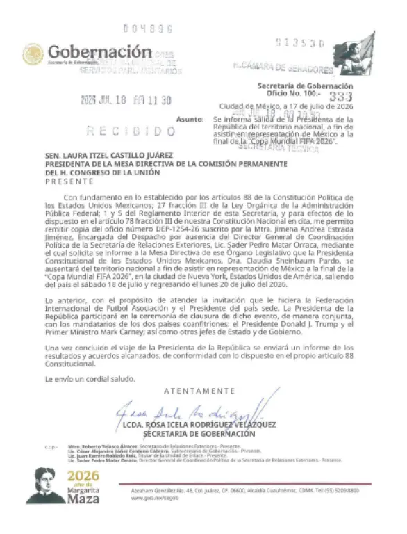 «Muestra de buena coordinación»: Sheinbaum reitera aistencia a final del Mundial tras invitación de Trump