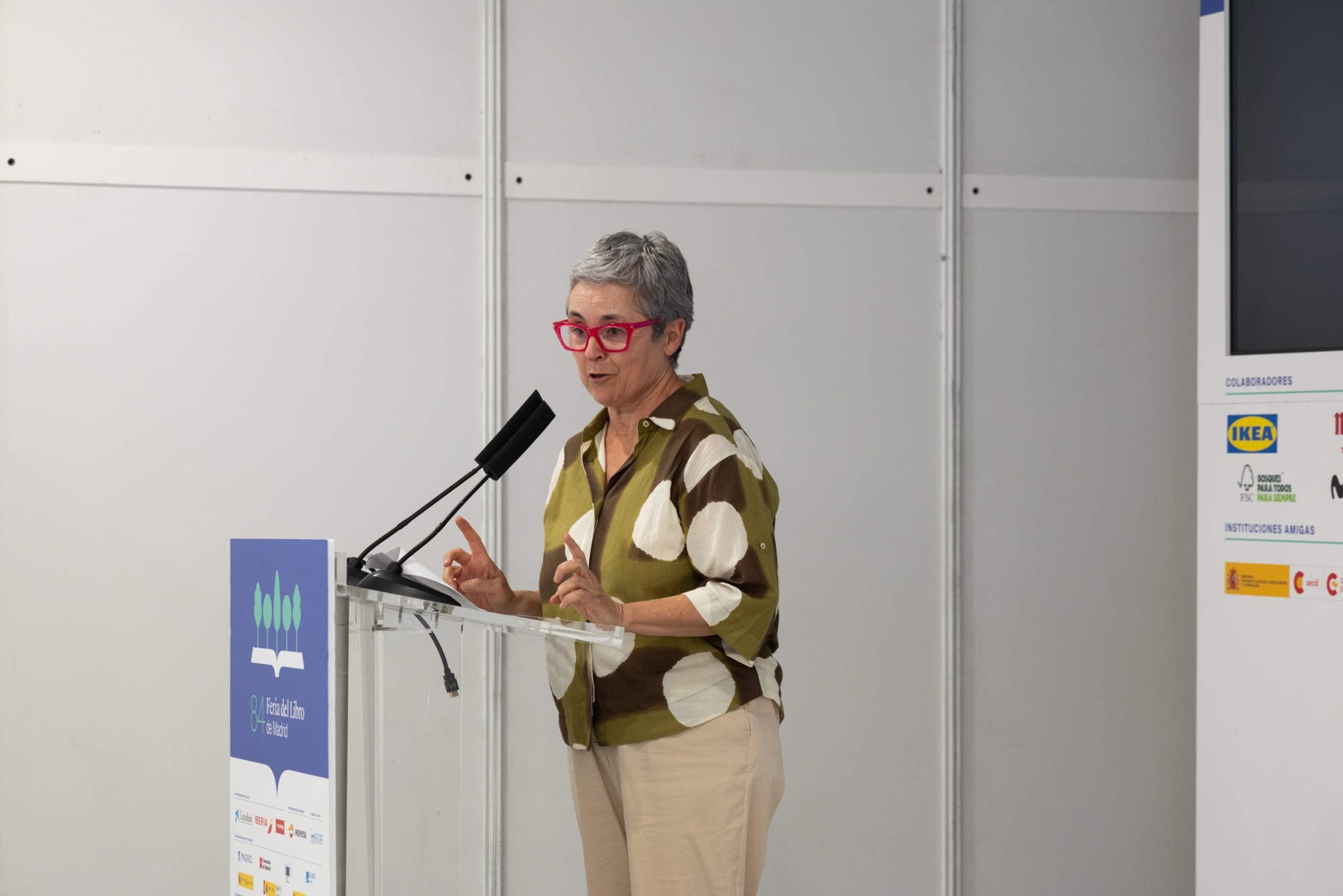 Eva Orué, exdirectora de la Feria del Libro de Madrid, en la edición de 2025.