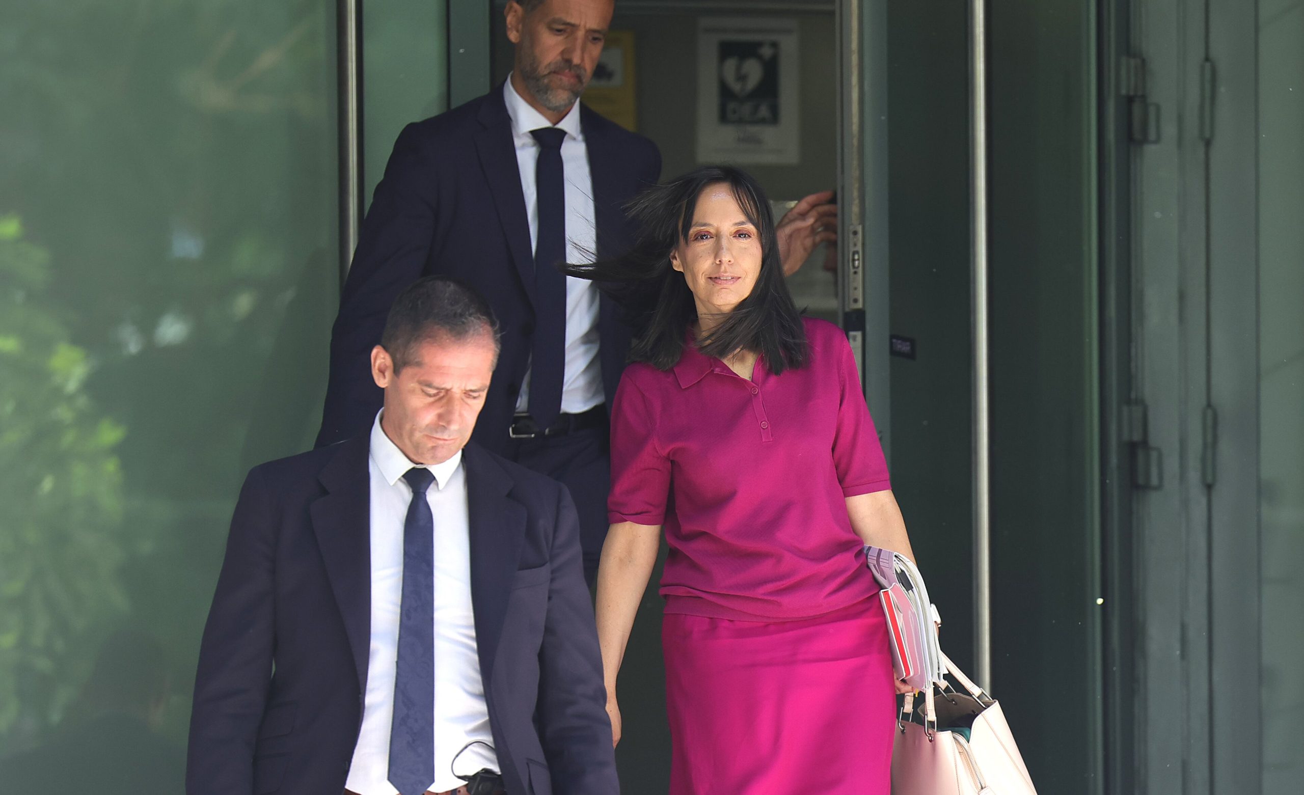 La directora general de la Guardia Civil, Mercedes González, a su salida de la Audiencia Nacional este jueves.