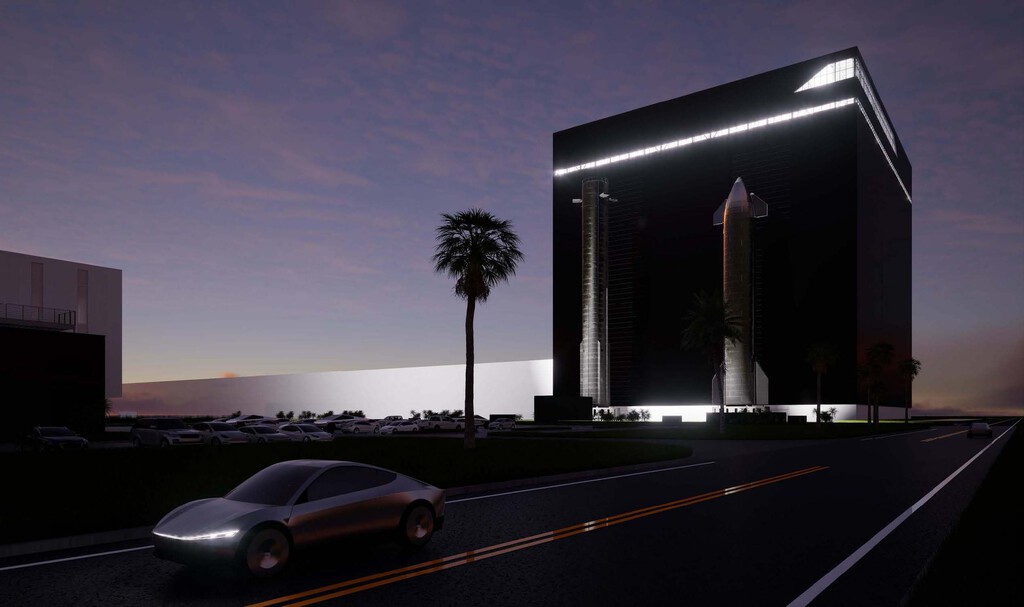 24 zonas de trabajo, grúas de 400 toneladas y casi 116 metros de altura: SpaceX está levantando otra megaestructura en EEUU 