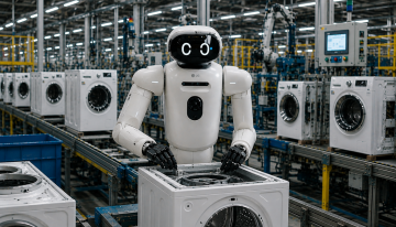 LG y Nvidia llegan a un acuerdo para fabricar robots humanoides. Empiezan por unos con ruedas en una fábrica de lavadoras