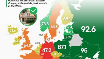 Alemania vs. Rumanía: el mapa de la vivienda en propiedad que cuenta la historia de las dos Europas
