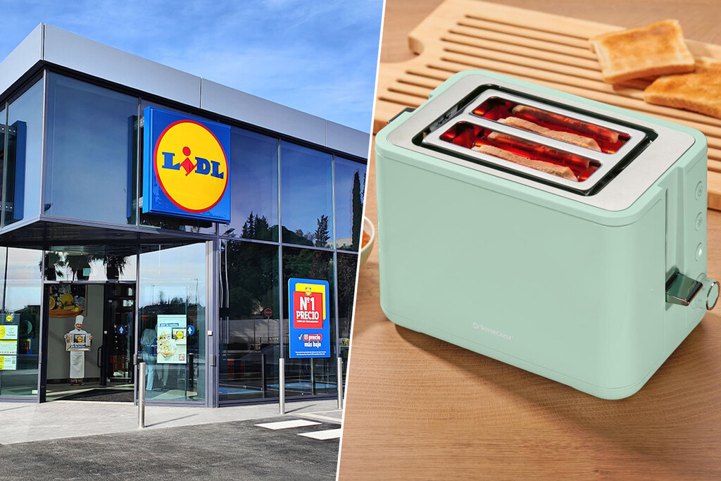 Hoy en Lidl esta tostadora color pastel con función para descongelar y bandeja para calentar croissants 
