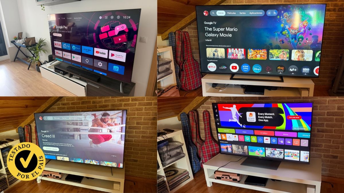 Hemos probado y analizado las prestaciones de cuatro Smart TV de gran tamaño y de menos de 900 euros.