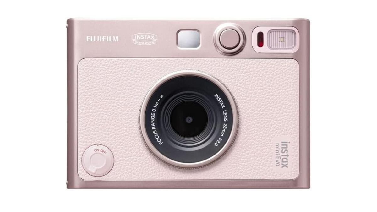 Cámara de fotos instantánea Instax Mini Evo Gentle Rosé.