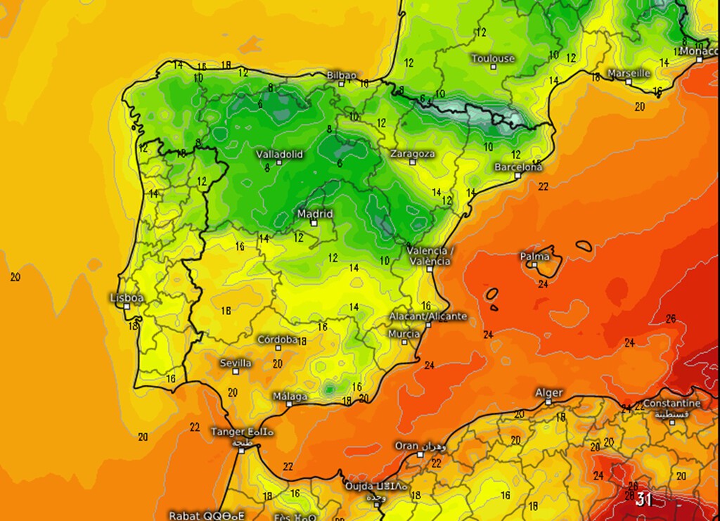 España se prepara para un cambio radical del tiempo: un frente hará caer hasta 10 ºC las temperaturas 