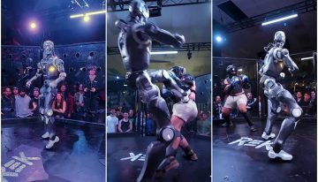 Han organizado un combate de MMA entre un youtuber y un robot a lo 'Terminator': la máquina le ha soltado una patada monumental