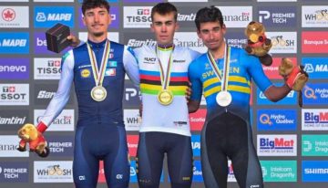 Doblete histórico de Benjamín Noval, campeón mundial júnior de ciclismo en ruta