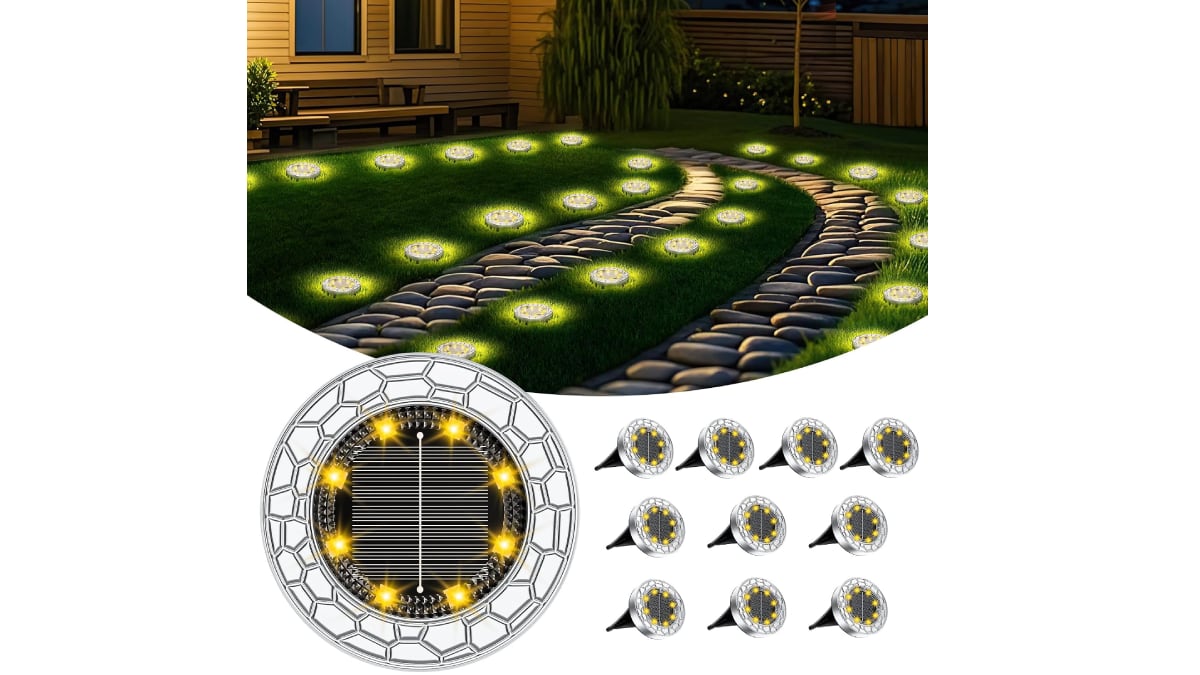 Lote de diez luces solares para el jardín.