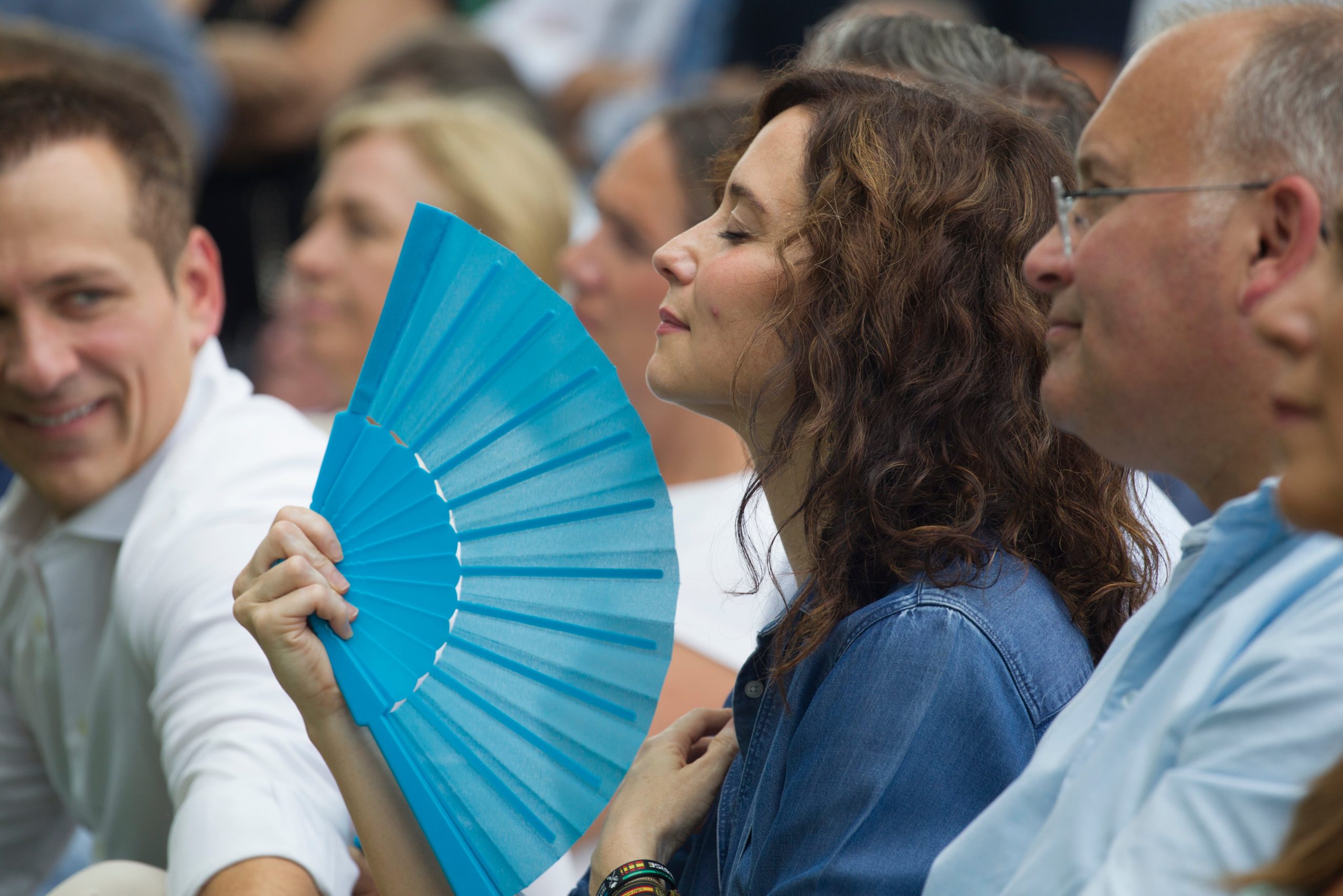 La presidenta de la Comunidad de Madrid, Isabel Díaz Ayuso, durante el acto de inicio del curso político del PP de Madrid celebrado en Getafe.