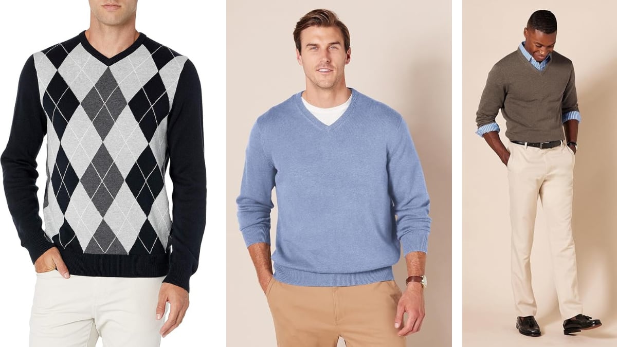 Jersey con cuello de pico.