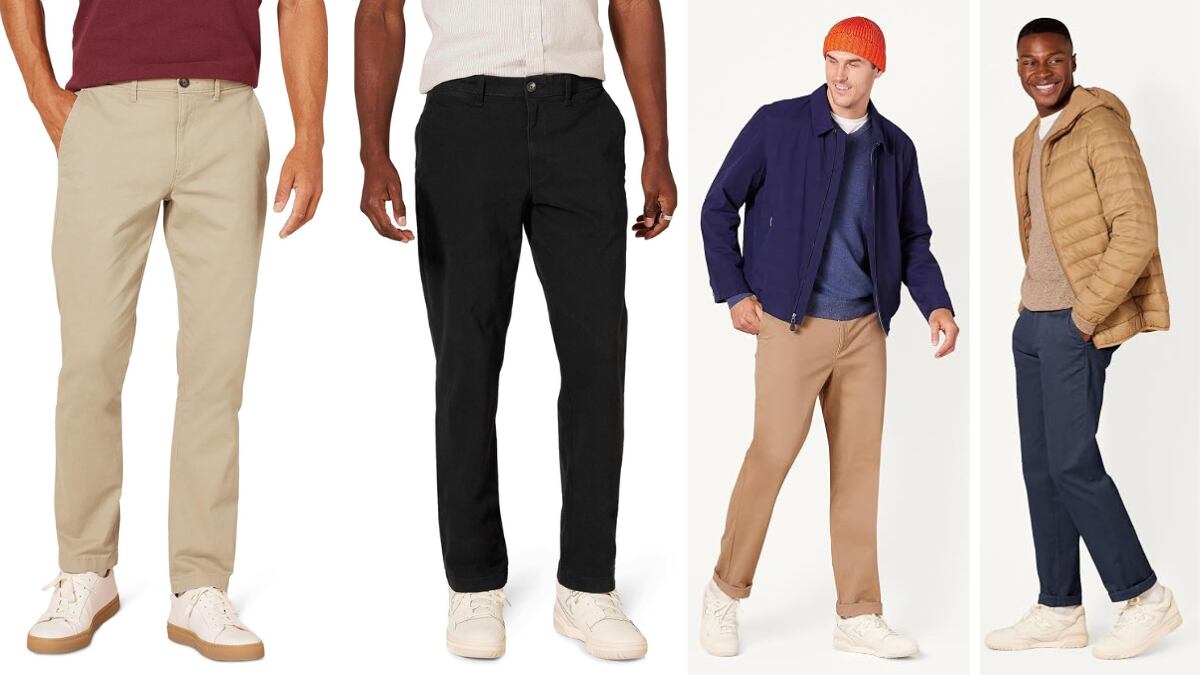 Pantalones tipo chinos.